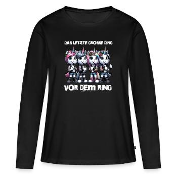 Enterrement de vie de garçon Mariée Enterrement de vie de jeune fille Grondement de femmes - T-shirt manches longues Premium bio Femme - noir - Devant - Julia (174cm)