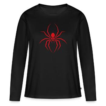 araignée - T-shirt manches longues Premium bio Femme - noir - Devant - Julia (174cm)