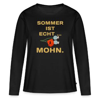 L’été, c’est l’été - T-shirt manches longues Premium bio Femme - noir - Devant - Julia (174cm)