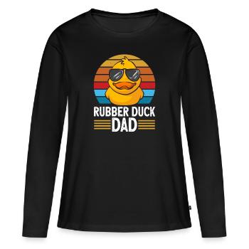 Quietscheentchen Quietscheente Gummiente - Frauen Premium Bio Langarmshirt - Schwarz - Vorne - Julia (174cm)