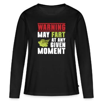 fart farting farting farting - Women's Premium Organic Long Sleeve Shirt - black - Front - Julia (174cm)