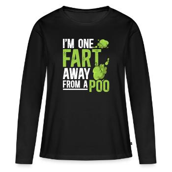 fart farting farting farting - Women's Premium Organic Long Sleeve Shirt - black - Front - Julia (174cm)