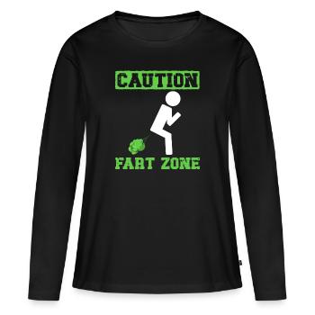 fart farting farting farting - Women's Premium Organic Long Sleeve Shirt - black - Front - Julia (174cm)