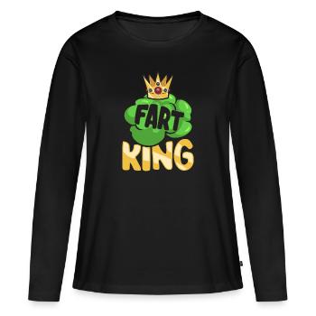 fart farting farting farting - Women's Premium Organic Long Sleeve Shirt - black - Front - Julia (174cm)