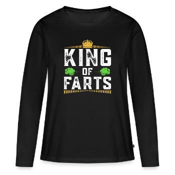 fart farting farting farting - Women's Premium Organic Long Sleeve Shirt - black - Front - Julia (174cm)