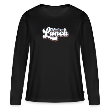 What's For Lunch? - Women's Premium Organic Long Sleeve Shirt - black - Front - Julia (174cm)