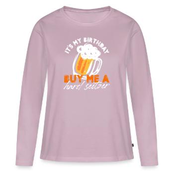 It's My Birthday Buy Me A Hard Seitzer Pub Crawl - Frauen Premium Bio Langarmshirt - Altrosa - Vorne - Julia (174cm)