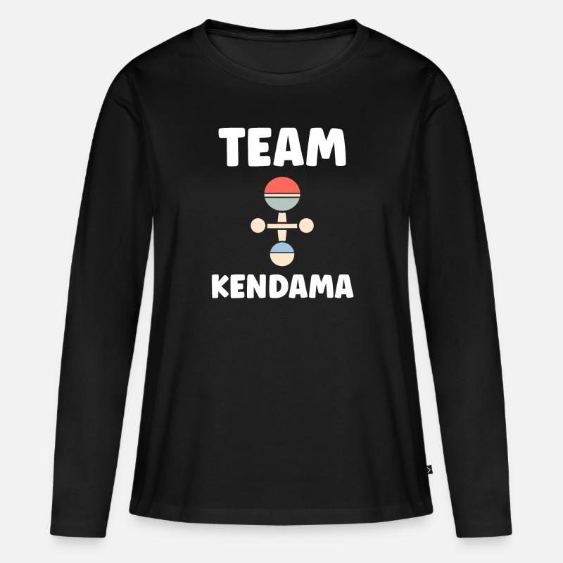 Kendama - Frauen Premium Bio Langarmshirt - Schwarz