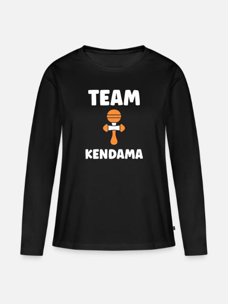 Kendama - Frauen Premium Bio Langarmshirt - Schwarz