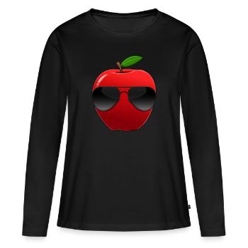 Apple Variety Red Apple Fruit Sunglasses Apple - Women's Premium Organic Long Sleeve Shirt - black - Front - Julia (174cm)