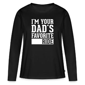 Liebstes Gefährt deines Vater - Frauen Premium Bio Langarmshirt - Schwarz - Vorne - Julia (174cm)