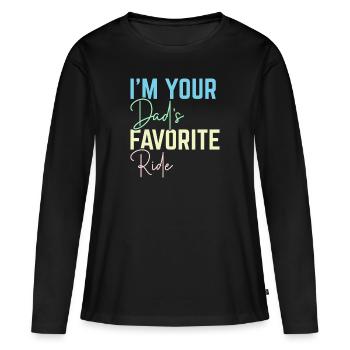 Liebstes Gefährt deines Vater - Frauen Premium Bio Langarmshirt - Schwarz - Vorne - Julia (174cm)