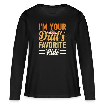 Ich bin deines Vaters liebstes Gefährt - Frauen Premium Bio Langarmshirt - Schwarz - Vorne - Julia (174cm)