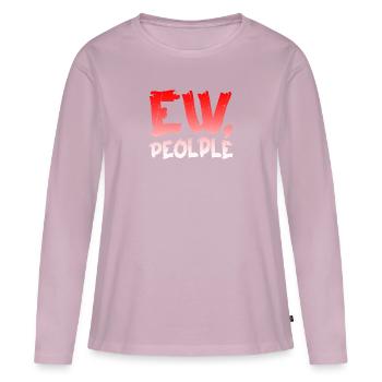 Ew Personnes - T-shirt manches longues Premium bio Femme - rose poudré - Devant - Julia (174cm)
