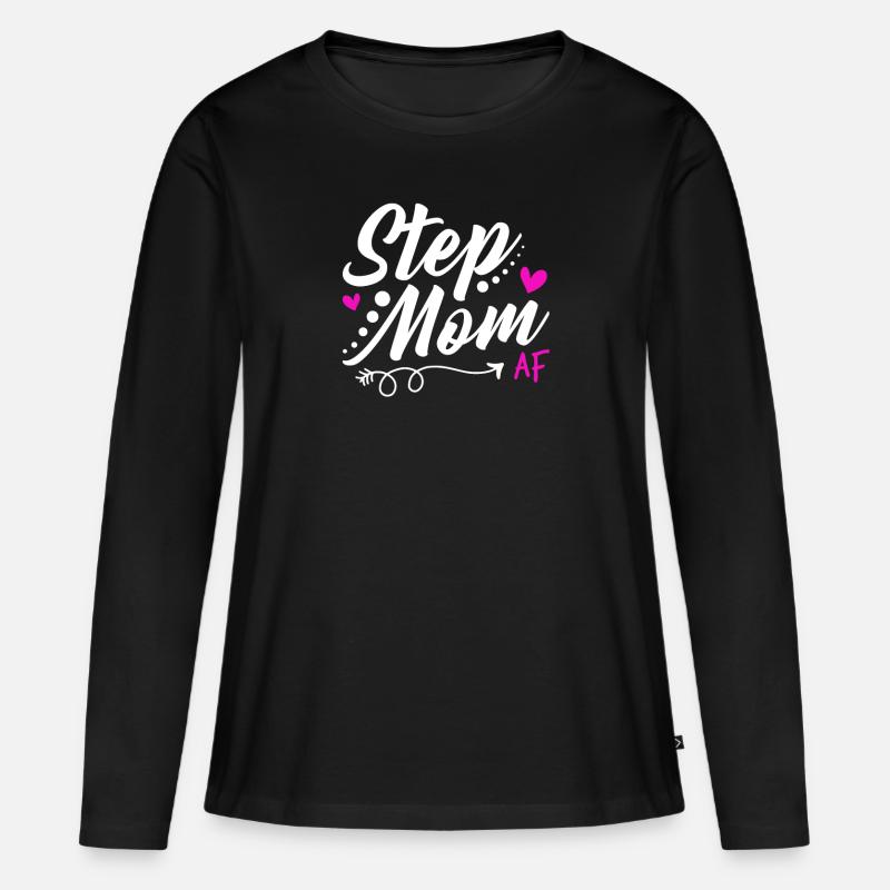 Stiefmutter Af - Frauen Premium Bio Langarmshirt - Schwarz