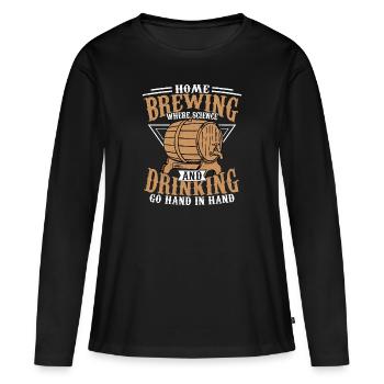 Brassage à domicile où la science et la consommation d’homebrew C - T-shirt manches longues Premium bio Femme - noir - Devant - Julia (174cm)
