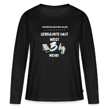 Gain de poids régime vacances kilos perdre du poids en disant - T-shirt manches longues Premium bio Femme - noir - Devant - Julia (174cm)
