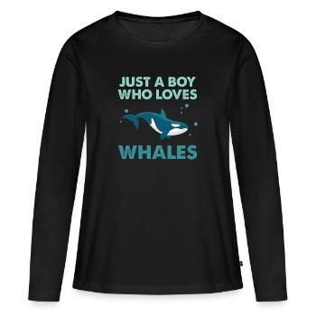 killer whale Design for a killer whale fan - Frauen Premium Bio Langarmshirt - Schwarz - Vorne - Julia (174cm)