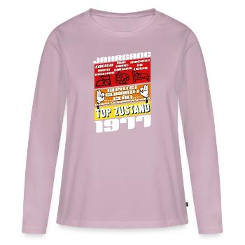 48 Jahre alt Jahrgang 1977 Geburtstag - Frauen Premium Bio Langarmshirt - Altrosa - Vorne - Julia (174cm)