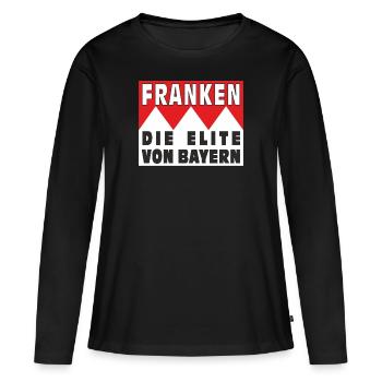 LA FRANCONIE L’ÉLITE DE LA BAVIÈRE - T-shirt manches longues Premium bio Femme - noir - Devant - Julia (174cm)