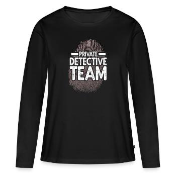 Steampunk Detective Team Detective - Women's Premium Organic Long Sleeve Shirt - black - Front - Julia (174cm)