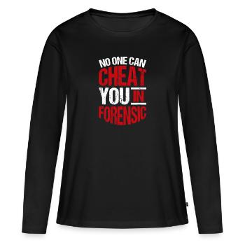 In forensics, no one can cheat you - Women's Premium Organic Long Sleeve Shirt - black - Front - Julia (174cm)