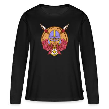 Ancient God Greek Athena Mythology - Women's Premium Organic Long Sleeve Shirt - black - Front - Julia (174cm)