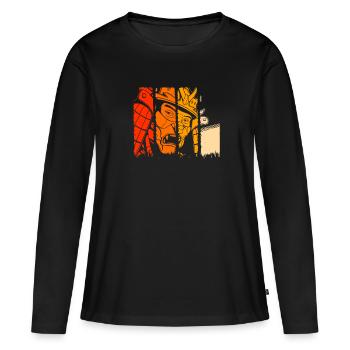 Kanji Japanese Ninja Oni Demon Samurai - Women's Premium Organic Long Sleeve Shirt - black - Front - Julia (174cm)