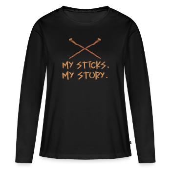 Arnis Eskrima Kali Filipino Martial - T-shirt manches longues Premium bio Femme - noir - Devant - Julia (174cm)