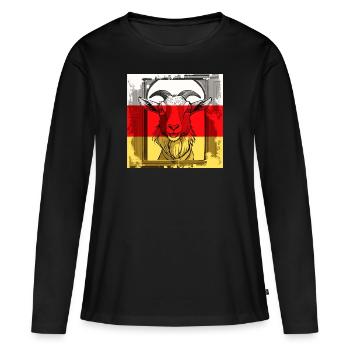 GOAT STABLE - Women's Premium Organic Long Sleeve Shirt - black - Front - Julia (174cm)