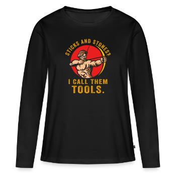 Arnis Eskrima Kali Art philippin - T-shirt manches longues Premium bio Femme - noir - Devant - Julia (174cm)
