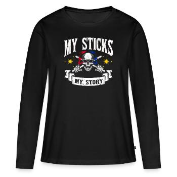 Arnis Kali Eskrima Filipino FMA - T-shirt manches longues Premium bio Femme - noir - Devant - Julia (174cm)
