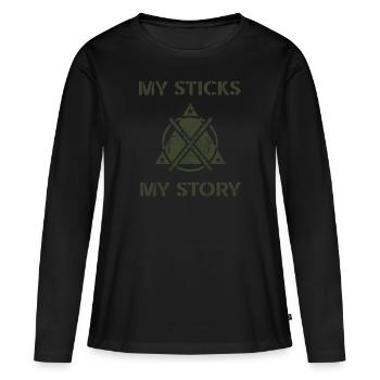Arnis Kali Eskrima Filipino FMA - T-shirt manches longues Premium bio Femme - noir - Devant - Julia (174cm)