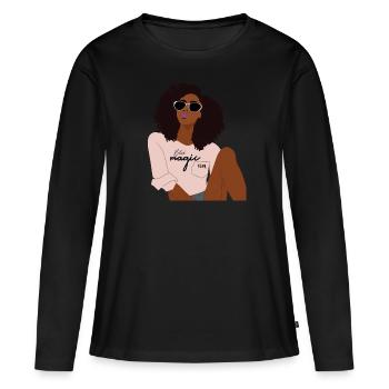 Schwarzes Mädchen Black Girl - Women's Premium Organic Long Sleeve Shirt - black - Front - Julia (174cm)