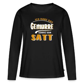 J’EN AI MARRE DE LA GROGNE - T-shirt manches longues Premium bio Femme - noir - Devant - Julia (174cm)