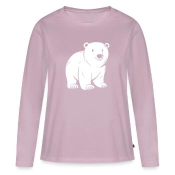 Eisbär - Frauen Premium Bio Langarmshirt - Altrosa - Vorne - Julia (174cm)