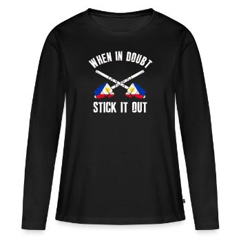 Arnis Eskrima Kali Filipino FMA - T-shirt manches longues Premium bio Femme - noir - Devant - Julia (174cm)