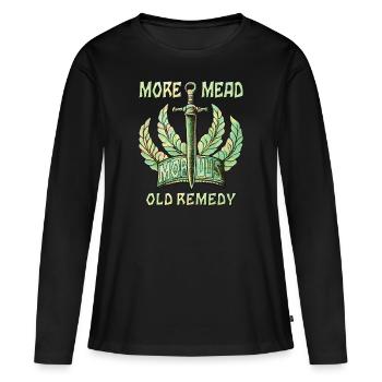 ÉPÉE RENAISSANCE PLUS D’HYDROMEL - T-shirt manches longues Premium bio Femme - noir - Devant - Julia (174cm)