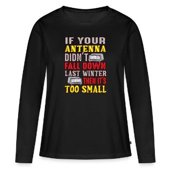 Antenne amateur trop petite Radio amateur - T-shirt manches longues Premium bio Femme - noir - Devant - Julia (174cm)