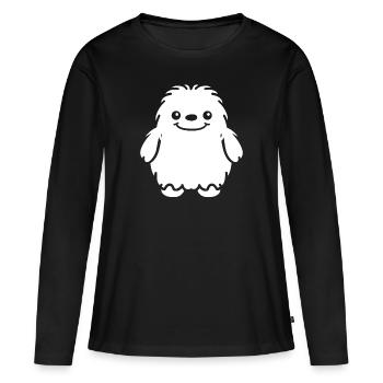 Yeti - T-shirt manches longues Premium bio Femme - noir - Devant - Julia (174cm)