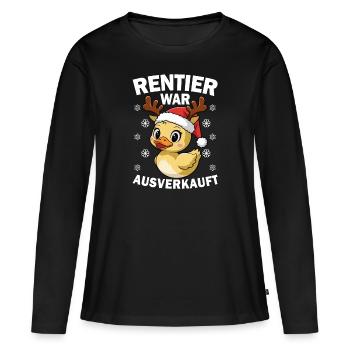 Christmas Reindeer a été vendu Noël - T-shirt manches longues Premium bio Femme - noir - Devant - Julia (174cm)