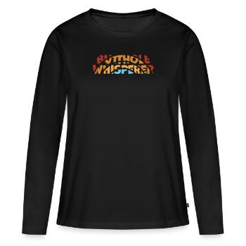 Arschloch-Flüsterer - Frauen Premium Bio Langarmshirt - Schwarz - Vorne - Julia (174cm)