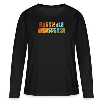 Arschloch-Flüsterer - Frauen Premium Bio Langarmshirt - Schwarz - Vorne - Julia (174cm)