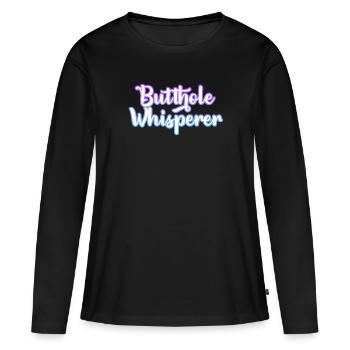 Arschloch-Flüsterer - Frauen Premium Bio Langarmshirt - Schwarz - Vorne - Julia (174cm)