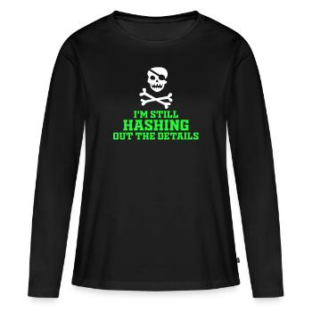Cybersicherheitsexpertise von ethischen Hackern - Frauen Premium Bio Langarmshirt - Schwarz - Vorne - Julia (174cm)
