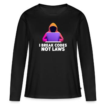 Cybersicherheitsexpertise von ethischen Hackern - Frauen Premium Bio Langarmshirt - Schwarz - Vorne - Julia (174cm)