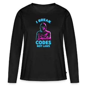 Cybersicherheitsexpertise von ethischen Hackern - Frauen Premium Bio Langarmshirt - Schwarz - Vorne - Julia (174cm)