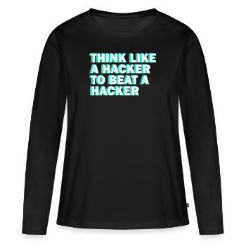 Cybersicherheitsexpertise von ethischen Hackern - Frauen Premium Bio Langarmshirt - Schwarz - Vorne - Julia (174cm)