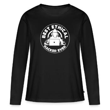 Cybersicherheitsexpertise von ethischen Hackern - Frauen Premium Bio Langarmshirt - Schwarz - Vorne - Julia (174cm)