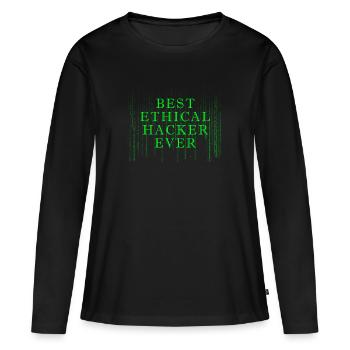 Ethical Hacker Cybersecurity Expertise - Women's Premium Organic Long Sleeve Shirt - black - Front - Julia (174cm)